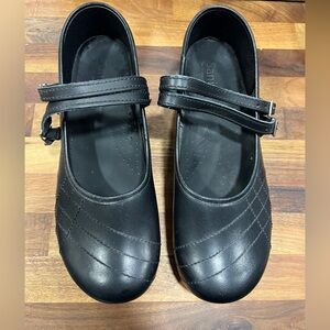 Sanita Claire Mary Jane Clogs EUR 41 Womens Size 9.5 Black Leather Strap